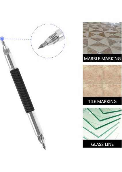 Markalama Gravür Scriber Kalem Çift Uçlu Keskin Tungsten Karbür Ucu Scriber Kalem Cam Seramik Metal Ahşap Oyma El Aletleri (Yurt Dışından)