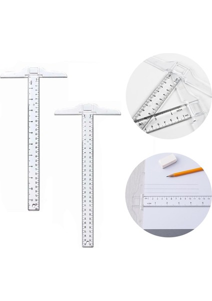 Sadece Santimetre Ağaç Işleme Cetveli Aracı T Şekli Kare Cetvel 30 cm Plastik T Cetvel Şeffaf Şeffaf Ölçü Düz Ölçü Aracı Metrik Imperial (Yurt Dışından)