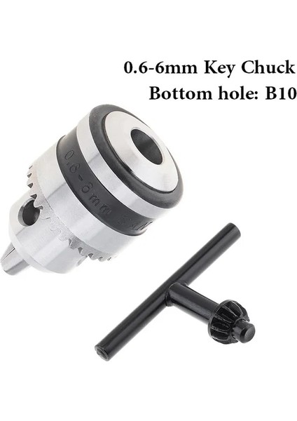 0.6 6mm Anahtar Chuck Matkap Chuck 0.8-10MM Kendinden Kilitlemeli Matkap Chuck Darbeli Çekiç Dönüşüm Matkap Ucu Tutucu Yuvarlak Saplı Biyel (Yurt Dışından)