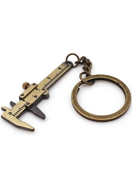 Bronz 0-4 cm Mini Sürmeli Kumpas Anahtarlık Anahtarlık Tarzı Simülasyon Modeli Cetvel Anahtarlık Kolye Ölçme Ölçme Araçları (Yurt Dışından)