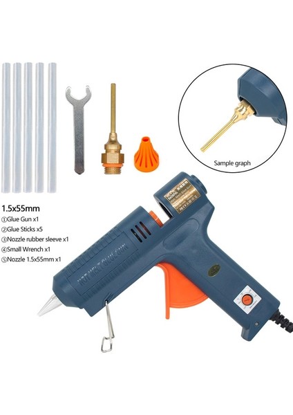 1.5X55MM 150W, Abd 150W 110-220V Sıcak Tutkal Tabancası Ayarlanabilir Sıcaklık Sıcak Tutkal Tabancası Için 11MM Tutkal Çubukları Ev Dıy Tamir El Aleti Tutkal Tabancası (Yurt Dışından)