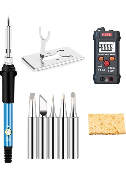 9 Adet Set B Abd 60W Elektronik Havya Ayarlanabilir Sıcaklık Cautin 110V 220V Abd/ab/ingiltere Mini Kolu Kalay Kaynak Makinesi Lehimleme Kiti (Yurt Dışından)