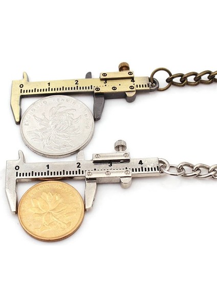 Bronz 0-4 cm Mini Sürmeli Kumpas Anahtarlık Anahtarlık Tarzı Simülasyon Modeli Cetvel Anahtarlık Kolye Ölçme Ölçme Araçları (Yurt Dışından) indirimleri