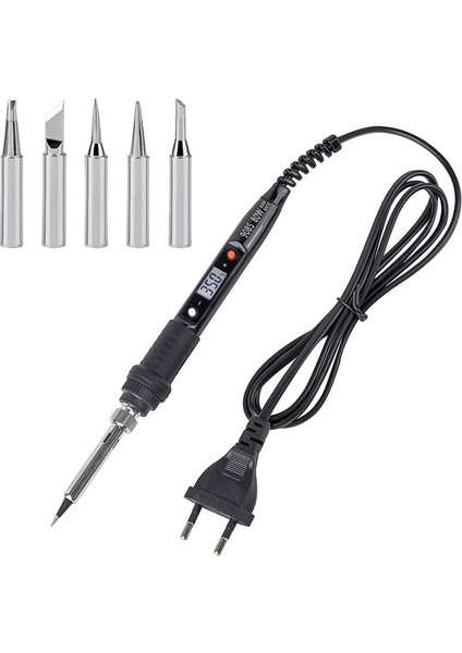 Turuncu 80W 220V,AB, Kaynak Uçlu Jcd 80W Havya Kiti Uçlu Dijital LED Ayarlanabilir Sıcaklık 220V/110V Lehim Istasyonu Kaynak Onarım Aracı 908S (Yurt Dışından)
