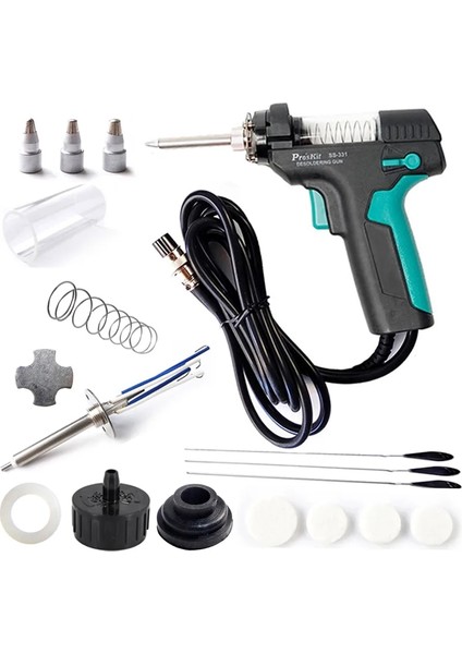 Siyah Mat Pro'skit SS-331H Elektrikli Lehim Sökme Istasyonu Kalay Tabancası Emme Kalay Pompası Aksesuarları Filtre Boru Memesi Isıtıcı Iğne Mat Yayı (Yurt Dışından) fiyatları