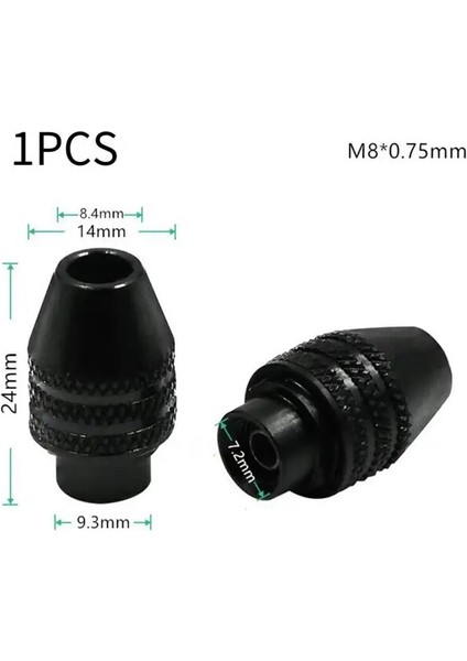 Uzun Kuyruk M8X0.75MM 2 Adet Çoklu Matkap Chuck 0.3-3.2mm Evrensel Anahtarsız Matkap Uçları Chucks Adaptörü Döner Aracı Dönüştürücü Adaptör Gravür Aksesuarları (Yurt Dışından)