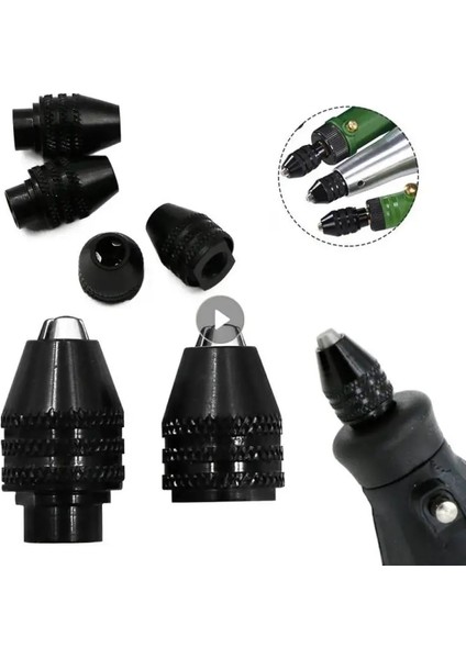 Uzun Kuyruk M8X0.75MM 2 Adet Çoklu Matkap Chuck 0.3-3.2mm Evrensel Anahtarsız Matkap Uçları Chucks Adaptörü Döner Aracı Dönüştürücü Adaptör Gravür Aksesuarları (Yurt Dışından)