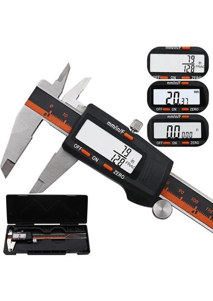 Siyah Kumpas Kutusu Ölçme Aracı Paslanmaz Çelik Dijital Kumpas 6 "0-150MM Ölçme Cihazı Sürmeli Kumpaslar (Yurt Dışından)