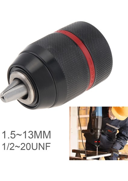 Gösterildiği Gibi 1/2-20UNF 1.5-13MM Anahtarsız Metal Matkap Chuck Adaptörü Kendinden Kilitlemeli Matkap Ucu Tutucu Elektrikli El Matkap Chuck Dönüştürücü Adaptör (Yurt Dışından) fiyatları