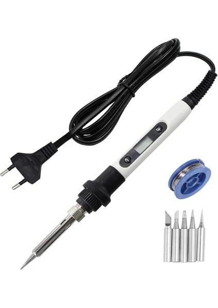 Beyaz Set-2 80W 110V 80W Elektrikli Havya Ayarlanabilir Sıcaklık 220V 110V LCD Kaynak Onarım Aracı Kiti (Yurt Dışından)