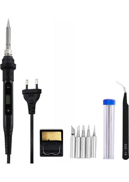 Beyaz Set-2 80W 110V 80W Elektrikli Havya Ayarlanabilir Sıcaklık 220V 110V LCD Kaynak Onarım Aracı Kiti (Yurt Dışından) modelleri