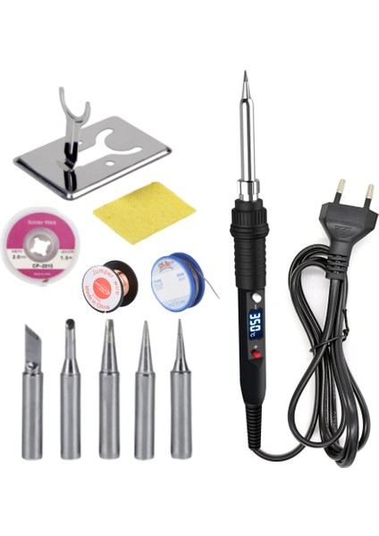 Beyaz 110V Us Plug, Kaynak Uçlu Jcd 80W Elektrikli Havya Seti Ayarlanabilir Sıcaklık 110V 220V LCD Kaynak Aleti Seramik Isıtıcı Havya ve Kalay Tel (Yurt Dışından) fiyatları