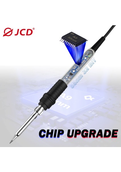 Beyaz 110V Us Plug, Kaynak Uçlu Jcd 80W Elektrikli Havya Seti Ayarlanabilir Sıcaklık 110V 220V LCD Kaynak Aleti Seramik Isıtıcı Havya ve Kalay Tel (Yurt Dışından) indirimleri