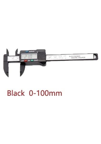Siyah 100MM Attkoo 150MM Elektronik Dijital Kumpas 6 Inç Dijital Cetvel Karbon Fiber Sürmeli Kumpas Ölçer Mikrometre Ölçme Aracı (Yurt Dışından)