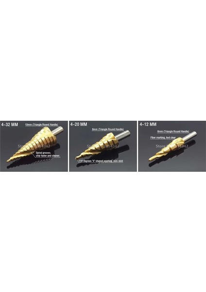 B3 6 Adet Hss Çelik Titanyum Adım Matkap Ucu Seti 4-12/20/32MM Metal Delik Kesici Ahşap Koni Çekirdek Delme Delik Testere Aracı + 3,6,8 Testere Matkap (Yurt Dışından) fırsatları