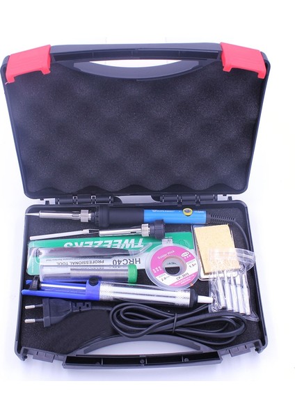 Set5 220V Ab Tak Versiyonu Ab Tak 60W 220V 110V Ayarlanabilir Sıcaklık Elektrikli Havya Kiti Ipuçları Lehim Sökme Pompası Standı Cımbız Lehim Teli Kutusu (Yurt Dışından)