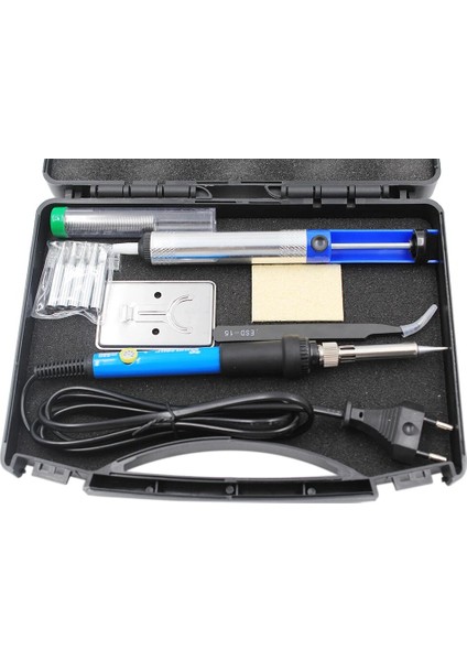 Set5 220V Ab Tak Versiyonu Ab Tak 60W 220V 110V Ayarlanabilir Sıcaklık Elektrikli Havya Kiti Ipuçları Lehim Sökme Pompası Standı Cımbız Lehim Teli Kutusu (Yurt Dışından)