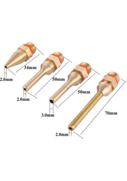 70MM x 3.0mm Sıcak Eriyik Tutkal Tabancası Memesi 2.0X100MM 2.0X70MM 2.0X50MM 3.0X50MM Uzun Kısa Saf Bakır Tutkal Tabancası Memesi (Yurt Dışından) fırsatları