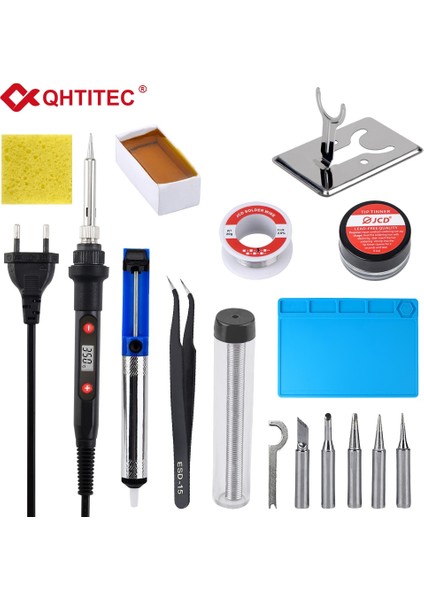 QH908S Kıt2 80W 110V, Abd 80W Havya Kiti Ayarlanabilir Sıcaklık LCD Dijital Ekran 220V 110V Havya Elektrikli Havya Rework Araçları 908S (Yurt Dışından) fırsatları