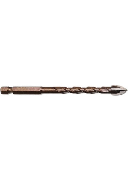 Kahverengi 4mm Justınlau Çapraz Hex Kiremit Uçları Cam Seramik Beton Delik Açıcı Alaşımlı Üçgen Matkap Boyutu 3/4/5/6/8/10/12 mm (Yurt Dışından)