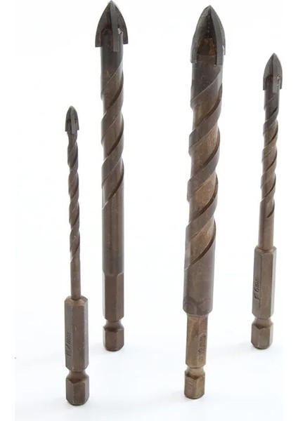 Kahverengi 4mm Justınlau Çapraz Hex Kiremit Uçları Cam Seramik Beton Delik Açıcı Alaşımlı Üçgen Matkap Boyutu 3/4/5/6/8/10/12 mm (Yurt Dışından) indirimleri