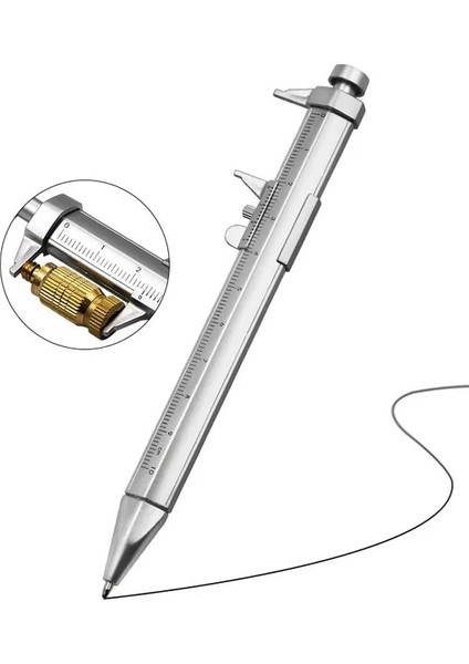 Siyah 0-100MM Sürmeli Kumpas Aracı Tükenmez Kalem Gümüş Sürmeli Kumpas Çok Fonksiyonlu Kalem Yaratıcı Okul Hediyeleri Işaretleyici Kalem El Aletleri (Yurt Dışından)