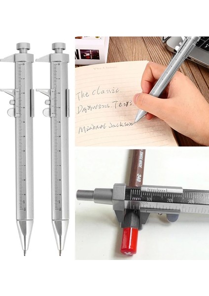 Siyah 0-100MM Sürmeli Kumpas Aracı Tükenmez Kalem Gümüş Sürmeli Kumpas Çok Fonksiyonlu Kalem Yaratıcı Okul Hediyeleri Işaretleyici Kalem El Aletleri (Yurt Dışından)