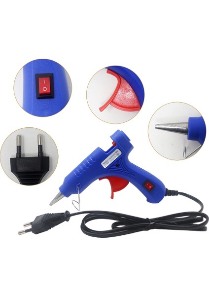 Gule Tabancası 20W, Abd Ketotek 20W 7mm Sıcak Tutkal Tabancası Ab Abd Tak Elektrikli Isı Sıcaklığı El Sanatları Onarım Aracı 30W Tutkal Çubukları Dıy Için (Yurt Dışından) fırsatları
