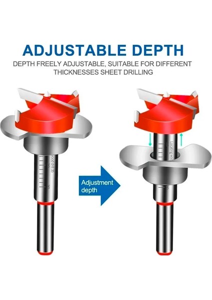 5 Adet Set Menteşe Delik Açıcı 15-35MM Ayarlanabilir Karbür Matkap Ucu Ağaç Işleme Pozisyon Delik Testere Forstner Matkap Ucu Sıkıcı Bit Ahşap Kesici (Yurt Dışından)
