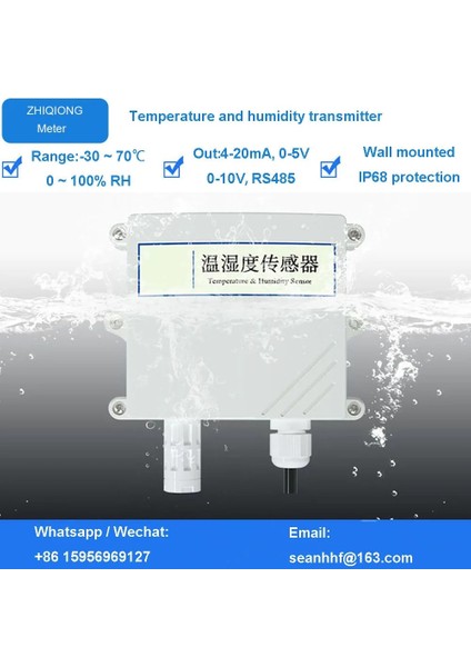 4-20MA Görüntü Yok Modbus 0-5V 0-10V 4 20MA RS485 Yüksek Sıcaklık Nem Co2 Sensör Verici IP68 Koruma Seviyesi Düşük Sıcaklık Dayanımı (Yurt Dışından)