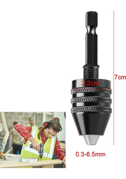 0.3-3.4 3mm Mini Anahtarsız Matkap Chuck 0.3-8mm Elektrikli Matkap Uçları Collet Fikstür Aracı Hex Shank Hızlı Değişim Dönüştürücü Mandril Gravür Chuck (Yurt Dışından)