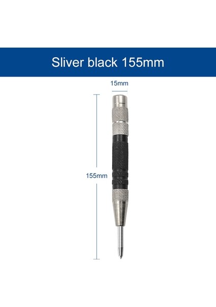 Şerit Siyah 155MM Otomatik Merkez Yumruk Darbe Yaylı Ayarlanabilir Gerginlik Delme Markalama Aracı Metal/cam/ahşap Için (Yurt Dışından)