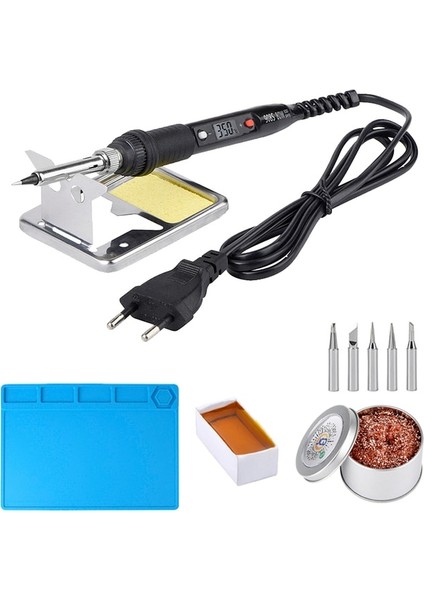 908S Kıt2 80W 110V, Abd Jcd Havya Kiti 80W Ayarlanabilir Sıcaklık 220V 110V LCD Ekran Elektrikli Havya Kaynak Mat Kaynak Onarım Araçları (Yurt Dışından)