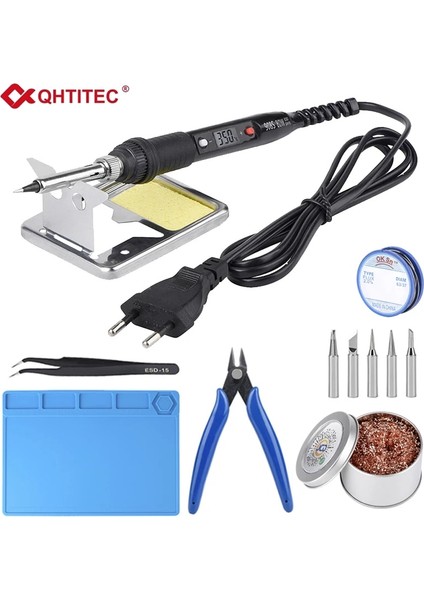 908S Kıt2 80W 110V, Abd Jcd Havya Kiti 80W Ayarlanabilir Sıcaklık 220V 110V LCD Ekran Elektrikli Havya Kaynak Mat Kaynak Onarım Araçları (Yurt Dışından)