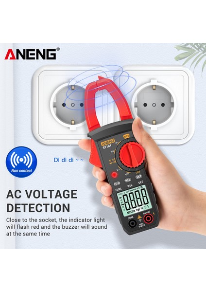 Aneng ST180 B Aneng ST181 ST180 ST182 ST183 ST184 Dijital Kelepçe Multimetre Dc/ac Akım Ölçer Ampermetre Gerilim Araç Kapasitesi Ncv Ohm Test Cihazı (Yurt Dışından) fiyatları