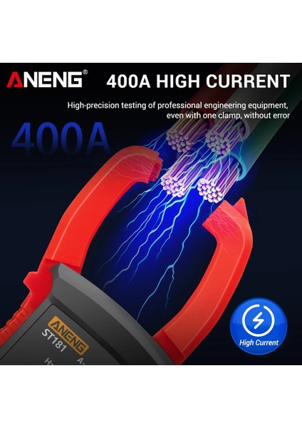 Aneng ST180 B Aneng ST181 ST180 ST182 ST183 ST184 Dijital Kelepçe Multimetre Dc/ac Akım Ölçer Ampermetre Gerilim Araç Kapasitesi Ncv Ohm Test Cihazı (Yurt Dışından) fırsatları