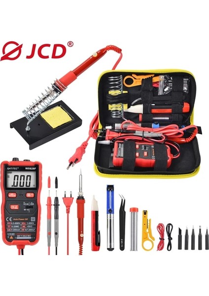 Kırmızı 110V 60W, Ab, Kaynak Uçlu Jcd 60W Dijital Elektrikli Havya Seti Sıcaklık Ayarlı 220V Kaynak Aleti Seramik Isıtıcı Lehimleme Uçları Tamir (Yurt Dışından)