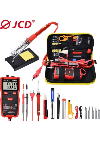 Kırmızı 110V 60W, Ab, Kaynak Uçlu Jcd 60W Dijital Elektrikli Havya Seti Sıcaklık Ayarlı 220V Kaynak Aleti Seramik Isıtıcı Lehimleme Uçları Tamir (Yurt Dışından)