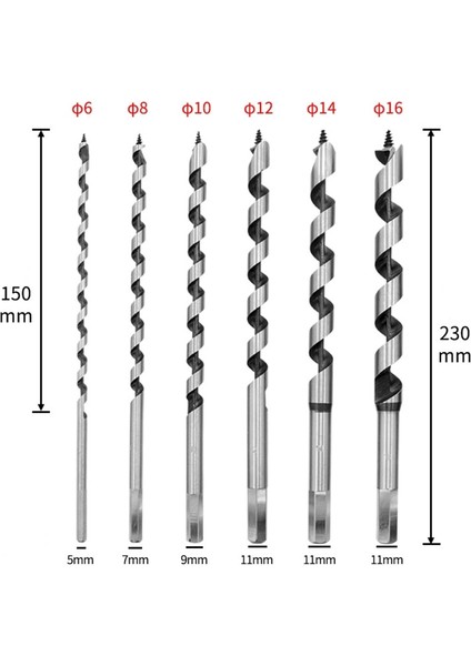 10MM 460MM 1 Adet Ahşap Büküm Matkap Ucu 6/8/10/12/14/16/18/20/22/25MM Ağaç Işleme Merkezi Matkap Ucu Seti Metal Çelik Uçları Ağaç Işleme Araçları (Yurt Dışından)