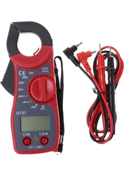 Kırmızı LCD Dijital Voltmetre Ampermetre Ohmmetre Multimetre Volt Ac Dc Test Cihazı Kelepçe Me Dropship (Yurt Dışından)