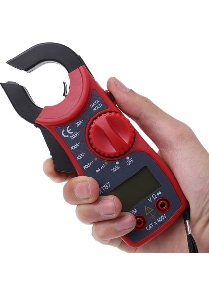 Kırmızı LCD Dijital Voltmetre Ampermetre Ohmmetre Multimetre Volt Ac Dc Test Cihazı Kelepçe Me Dropship (Yurt Dışından)