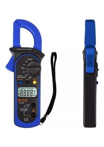 Mavi Aneng ST201 Dijital Pens Metre Kelepçe Multimetre 4000 Sayımlar Kelepçe Ampermetreler Güç Testi Otomotiv Ac / Dc Gerilim Akım Test Cihazı (Yurt Dışından)