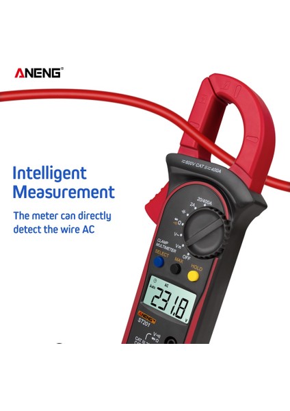 Mavi Aneng ST201 Dijital Pens Metre Kelepçe Multimetre 4000 Sayımlar Kelepçe Ampermetreler Güç Testi Otomotiv Ac / Dc Gerilim Akım Test Cihazı (Yurt Dışından) fırsatları