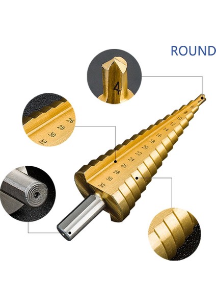 4-12 Üçgen 4-12 4-20 4-32 Hss Titanyum Kaplamalı Adım Matkap Ucu Delme Elektrikli El Aletleri Metal Yüksek Hız Çelik Ahşap Delik Kesici Koni Matkap (Yurt Dışından) fiyatları