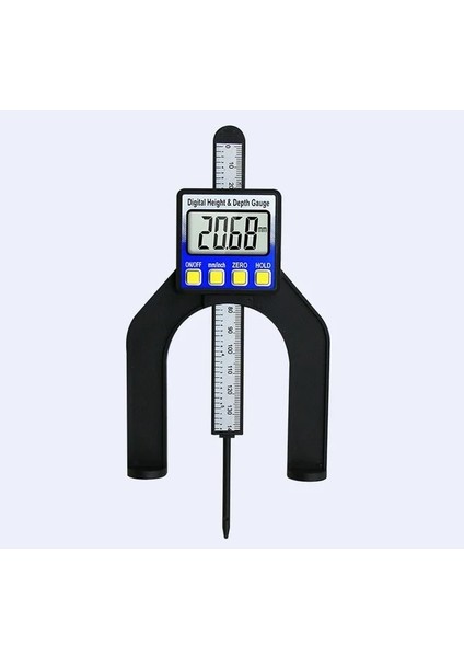 Siyah 0-80MM Dijital Yükseklik Ölçer Masa Testere 80MM Derinlik Ölçer 3 Birim Inç/mm/kesir Kilitleme Vidası Ağaç Işleme Yönlendirici Masa Araçları (Yurt Dışından)