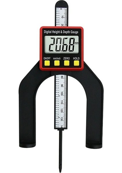Siyah 0-80MM Dijital Yükseklik Ölçer Masa Testere 80MM Derinlik Ölçer 3 Birim Inç/mm/kesir Kilitleme Vidası Ağaç Işleme Yönlendirici Masa Araçları (Yurt Dışından) fiyatları