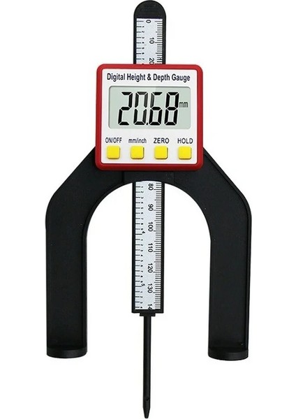 Siyah 0-80MM Dijital Yükseklik Ölçer Masa Testere 80MM Derinlik Ölçer 3 Birim Inç/mm/kesir Kilitleme Vidası Ağaç Işleme Yönlendirici Masa Araçları (Yurt Dışından) modelleri