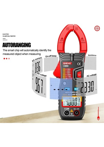 CM81 Siyah Akıllı Arka Işık Dijital Ekran Pens Metre Yüksek Hassasiyetli Çok Metre 400A Ac/dc Kelepçe Ampermetre Ev Ölçümü (Yurt Dışından) indirimleri