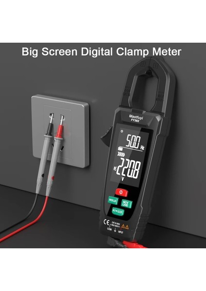 TS18A FY382 Büyük Ekran Dijital Pens Metre Ac Dc Akım Gerilim Kelepçesi Multimetre Ncv Otomatik Aralığı True Rms Yüksek Hassasiyetli Akım Kelepçesi (Yurt Dışından) fiyatları
