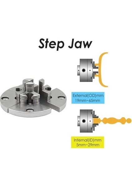 D. Adım Çene Tasp 4 "100MM Ahşap Torna Kaydırma Aynası 4 Çeneli Adım/yuvarlak/pim/düz Çene Kendinden Merkezleme Ağaç Işleme Tezgahları Aksesuarları (Yurt Dışından)